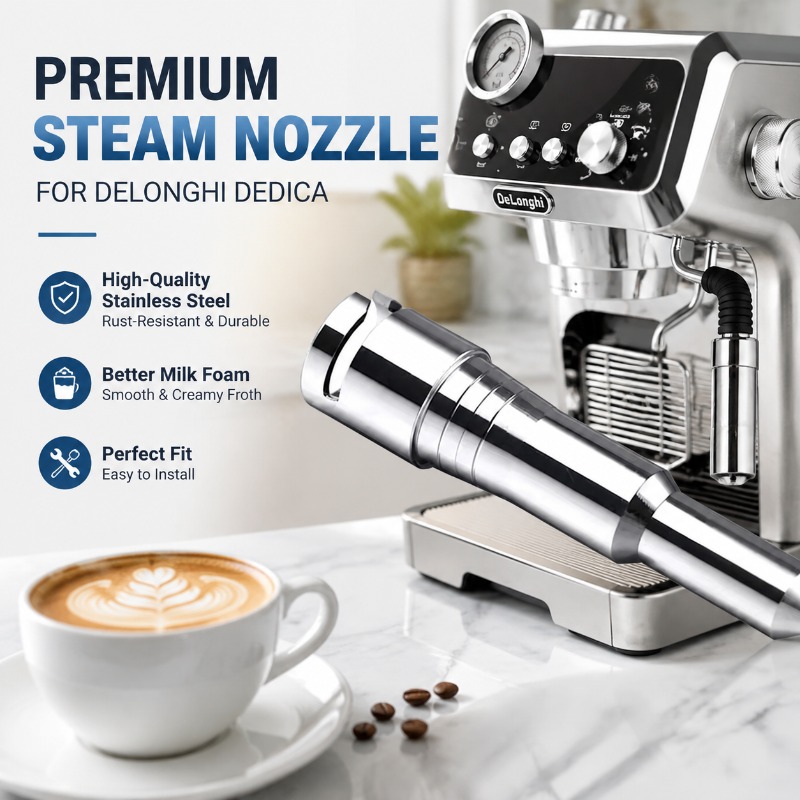 Steam Wand Tip - Universal Snap-on Steam Nozzle Replacement Coffee