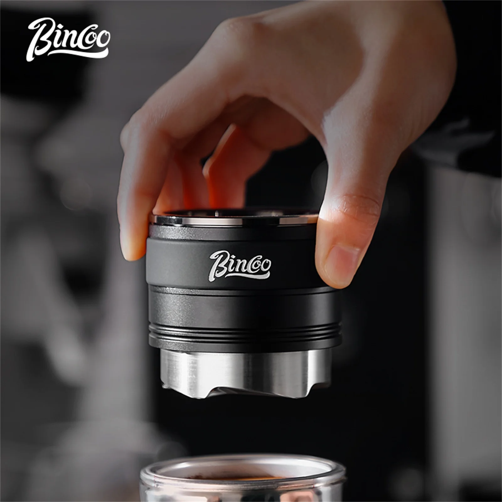 Espresso Tamper Set - Bincoo 58mm Portafilter Leveler Gravity Auto-Adjust
