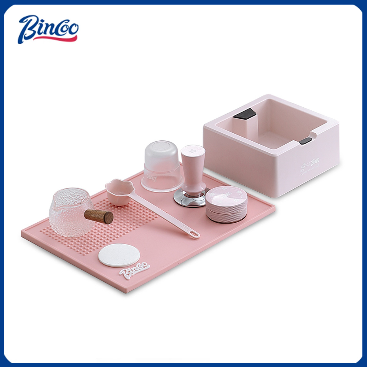 Espresso Tamper Set - Bincoo Pink Espresso 51mm-58mm Tamping Mat