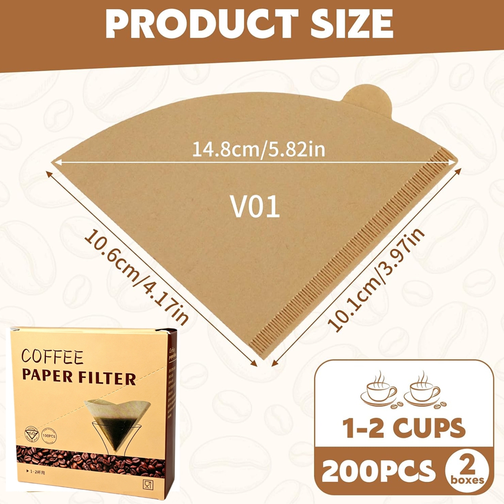 Coffee Filters 200 Count Cone  - огляд і ціна Coffee Equipment Machine