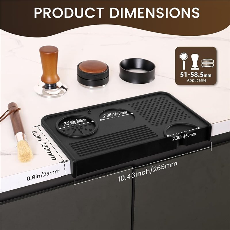 B17B Espresso Tamping Mat And  - огляд і ціна Espresso Tamper Set
