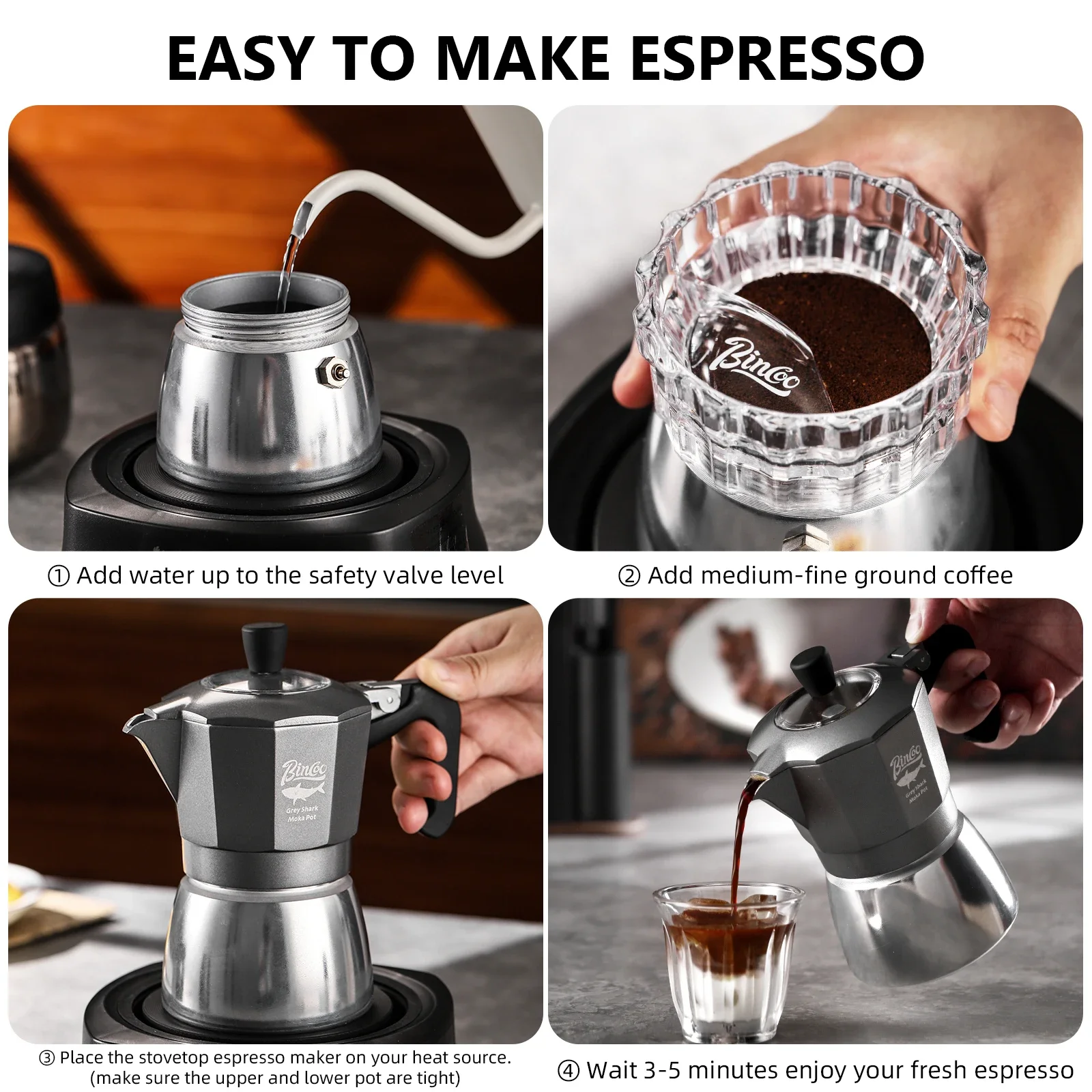 Bincoo 2 Cups Double Valve Mok - огляд і ціна Coffee Equipment Wholesale
