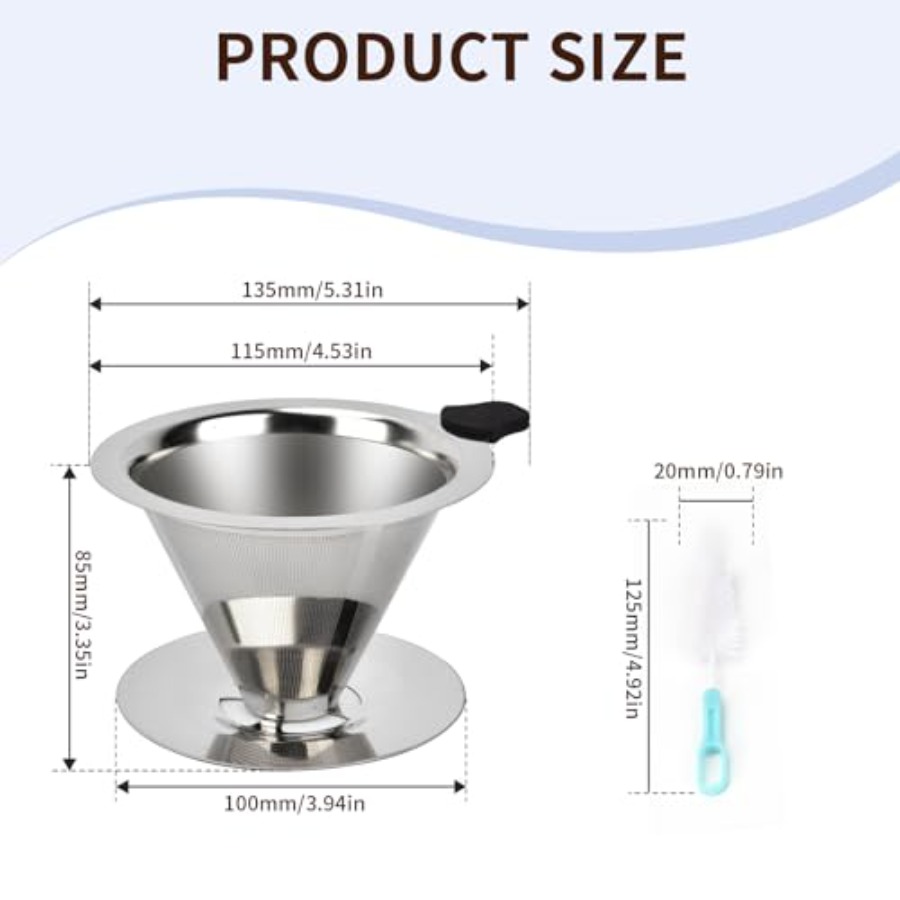 Stainless Steel Pour Over Coff - огляд і ціна Coffee Equipment Camping