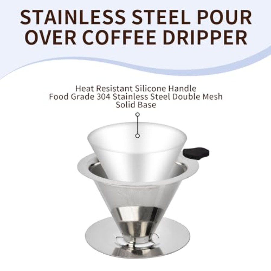 Stainless Steel Pour Over Coff - огляд і ціна Coffee Equipment Camping