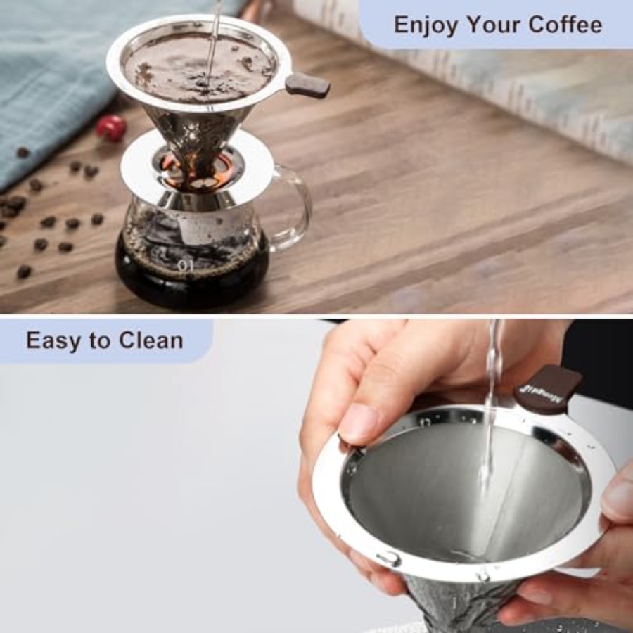 Stainless Steel Pour Over Coff - огляд і ціна Coffee Equipment Camping