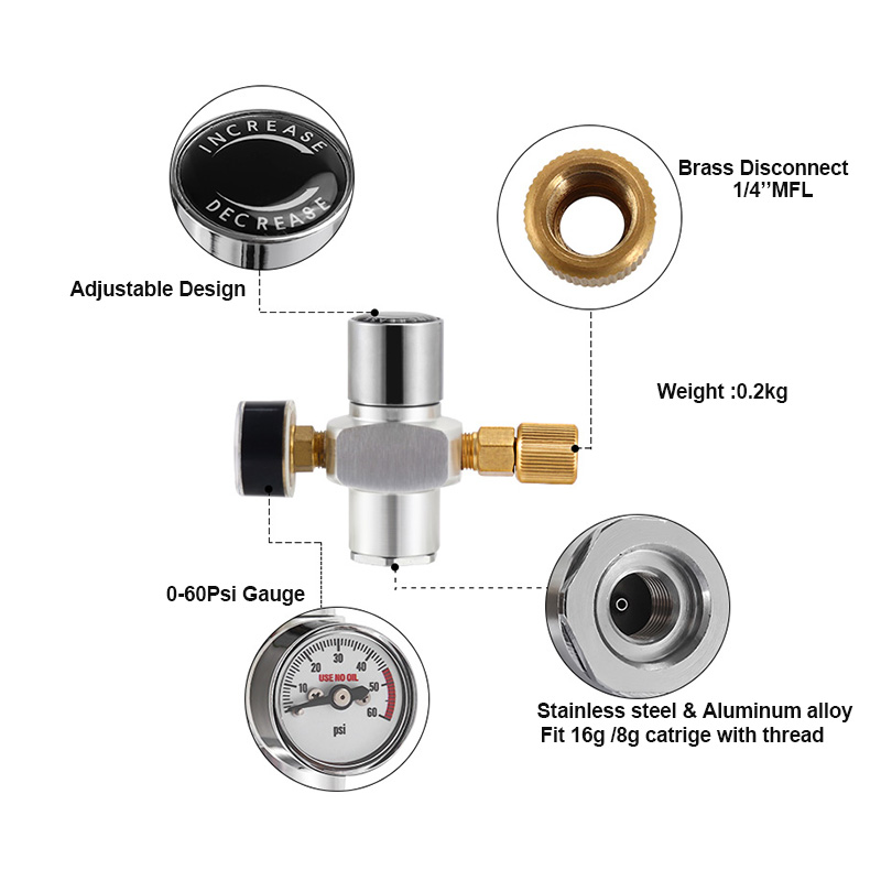 0-60PSI Beer Keg Co2 Charger,P - огляд і ціна Coffee Equipment Machine