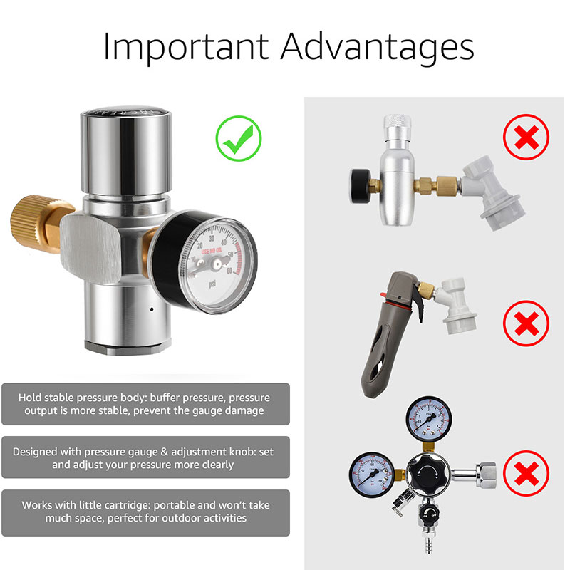 0-60PSI Beer Keg Co2 Charger,P - огляд і ціна Coffee Equipment Machine