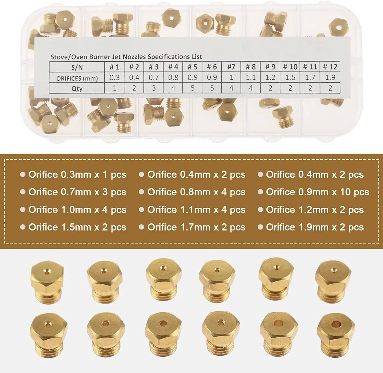 36pcs/1box Solid Brass LP Gas  - огляд і ціна Steam Wand Tip